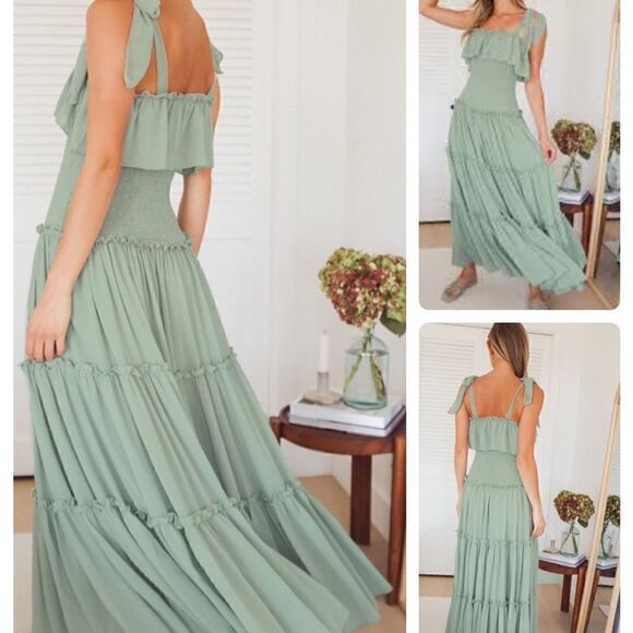 LULUS LIKE A FAIRY TALE FLARE OUT MAXI - Picture 1 of 8